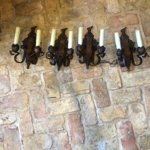 ⚡️Antique Double Sconces ⚡️Includes all 4 sconces